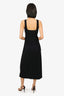 Matteau Black Ribbed Knit Sleeveless Midi Dress Size 3