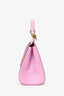 Dolce & Gabbana Pink Dauphine Medium Family Patch Miss Sicily Bag with Strap