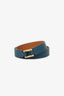 Hermès Blue Leather Gold Hardware Rivale Double Tour Bracelet