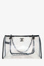 Pre-Loved Chanel™ 2006-08 Black PVC Leather Trimmed CC Tote (As Is)