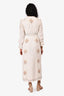Vilshenko White/Pink Floral V-Neck Dress Size 8