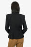 Balmain Black Wool Double Breasted Blazer Size 40