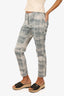 Pre-Loved Chanel™ Blue/White Slim Leg Jeans Size 38 (As Is)