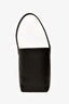 The Row Black Leather N/S Park Small Tote Bag