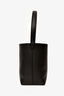 The Row Black Leather N/S Park Small Tote Bag