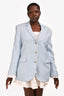 Lou Lou Studio Light Blue Linen "Sore" Oversized Blazer Size M