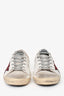 Golden Goose White/Red/Gold Leather Super Star Sneaker Size 39