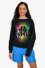 Gucci Black Sequin Embellished Graphic Print Sweater Size S