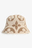 Louis Vuitton Cream/Taupe Printed Crochet 'Seaview' Hat Size S