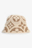 Louis Vuitton Cream/Taupe Printed Crochet 'Seaview' Hat Size S