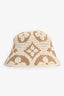 Louis Vuitton Cream/Taupe Printed Crochet 'Seaview' Hat Size S