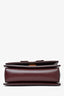 Salvatore Ferragamo Burgundy Leather Vara Bow Crossbody