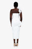Eliya The Label White One Shoulder Rouched 'Vana' Midi Dress Size XS