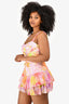 Amanda Uprichard Yellow/Pink Frill 'Kennie' Romper Size L