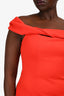 Misha Red Off The Shoulder 'Berna' Midi Dress Size L
