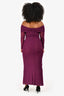 Bardot Purple Ruched 'Artu' Midi Dress Size L