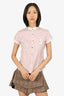 Christian Dior by John Galliano Pink Cotton Monogram No.1 Top Size 8