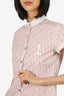 Christian Dior by John Galliano Pink Cotton Monogram No.1 Top Size 8