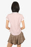 Christian Dior by John Galliano Pink Cotton Monogram No.1 Top Size 8