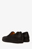Christian Louboutin Black Leather Studded Slip On Sneaker Size 41