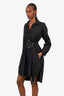 Horses Black Belted Button Down Shirt Dress Size 3