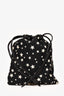 Miu Miu Black/White Star Printed Pouch