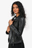 Mackage For Aritzia Black Leather Biker Jacket Size XXS