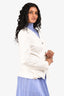 Philosophy di Lorenzo Serafini White Cotton Blazer with Silver Buttons Size 6 US