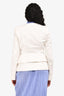 Philosophy di Lorenzo Serafini White Cotton Blazer with Silver Buttons Size 6 US