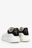 Alexander McQueen White/Black Leather Oversized Larry Sneakers Size 42 Mens