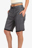 Miu Miu 2022 Charcoal Grey Cutoff Bermuda Shorts Size 36