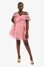Self-Portrait Pink Lace Frill Mini Dress Size 10