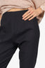 The Row Navy Wool/Silk Straight Pants Size 10