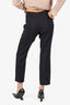 The Row Navy Wool/Silk Straight Pants Size 10