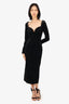 Christopher Kane Black Glitter Velvet Sweetheart Dress Size 2