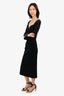 Christopher Kane Black Glitter Velvet Sweetheart Dress Size 2