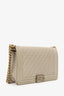 Pre-Loved Chanel™ 2014 Taupe Caviar Quilted New Medium Boy Flap Bag (As Is)