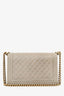 Pre-Loved Chanel™ 2014 Taupe Caviar Quilted New Medium Boy Flap Bag (As Is)