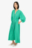 Xirena Green Cotton Button Down Long Sleeve Maxi Dress Size L