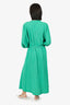 Xirena Green Cotton Button Down Long Sleeve Maxi Dress Size L