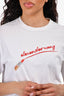 Alexander Wang White Cotton Lipstick Print T-Shirt Size XS