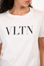 Valentino White Logo Printed T-Shirt.Estimated Size XS
