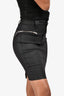 7 For All Mankind Black Coated Denim Fitted Skirt Size 25