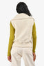 Varley Cream Faux Boucle Sherpa Zip Vest Size XS