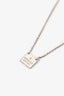 Gucci Sterling Silver Square Trademark Pendant Necklace