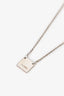 Gucci Sterling Silver Square Trademark Pendant Necklace