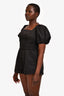 Self Portrait Black Belted Playsuit Size 8