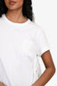 Sacai 2023 White Lace Detail T-Shirt Size 2