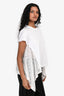 Sacai 2023 White Lace Detail T-Shirt Size 2