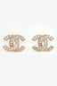 Pre-Loved Chanel™ 2017 Gold Toner Crystal CC Studs